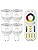lighteu®, 4X 6W GU10 RGB+CCT LED Spotlight Color Changing and CCT WW CW Temperature Adjustable, Original Mi-Light, Bulb with a 4-Zone Remote (4X FUT106+FUT092)