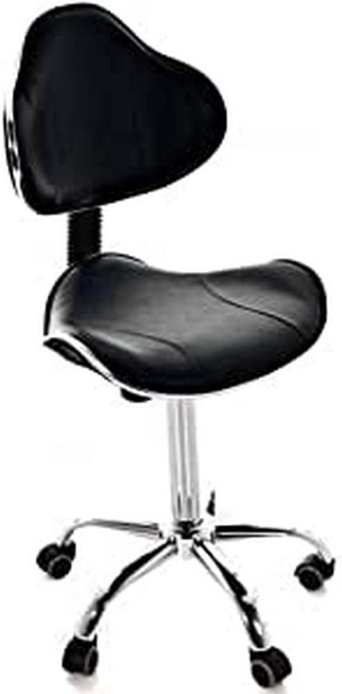 QUIRUMED Ergonomic stool with gas lift and 5 wheels. Black