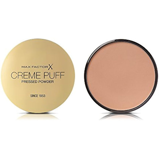 Max Factor Cream Puff Pressed Compact Powder, Glowing Formula for All Skin Types, 41 Medium Beige, 21 g