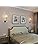 GLADFRESIT Modern Wall Light Set of 2 White Fabric Shade Wall Sconce Hardwired Indoor Wall Lamp for Living Room Dining Room Bedside Reading