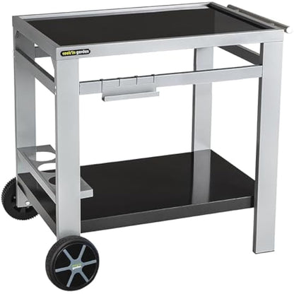 Cook'in Garden Media M Barbecue/Grill Trolley, Black/Silver