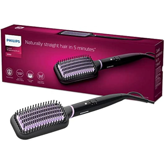 Philips StyleCare Essential straightening brush - including tourmaline ceramic coating for shiny, straight hair (model BHH880/00)/cable length 1.8 m