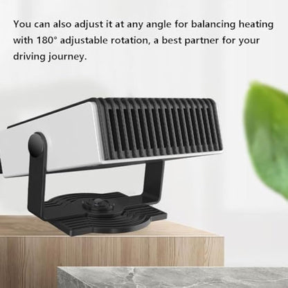 Baceyong 150W 12V Car Heater Fan, Portable Car Windscreen Demister Auto Heater 2 in 1 Car Defogger with Heating & Cooling Function Plug in Cigarette Lighter 180° Rotation with 3 Adjustment Switche