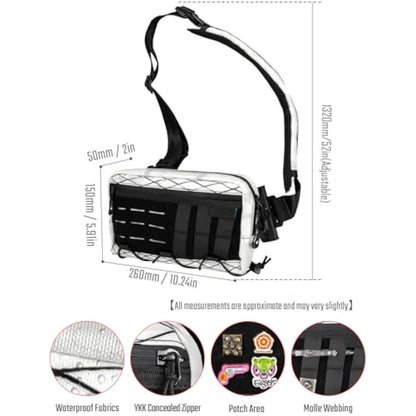 TACTICAL_GEEK Cache L3 EDC Sling Bag, Lightweight Nylon Shoulder Daypack, Crossbody Bag, Hiking Ambidextrous Strap, Travel Hiking Concealed Carry, Chest Backpack Casual Shoulder for Daily
