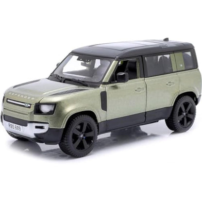 Bburago LAND ROVER DEFENDER - 1:24 Scale - Incredibly Detailed Die-Cast Replica Collectible SUV, Green