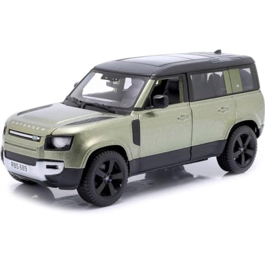 Bburago LAND ROVER DEFENDER - 1:24 Scale - Incredibly Detailed Die-Cast Replica Collectible SUV, Green