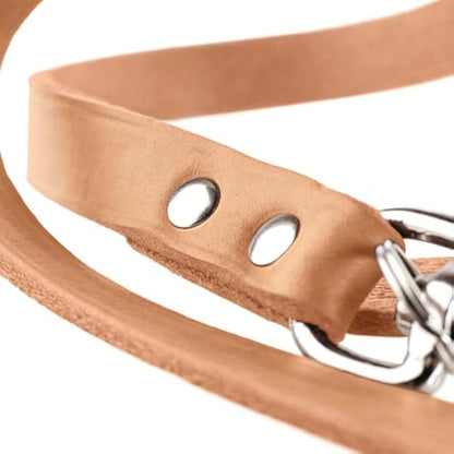 HUNTER Training leash, 13/200 Soft genuine cow leather, dark brown