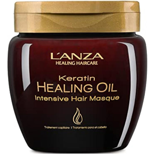 L'ANZA Keratin Healing Oil Intensive Hair Masque for Damaged Hair - Nourishes, Repairs, and Boosts Hair Shine and Strength for a Silky Look, Sulfate-free, Paraben-free, Gluten-free (200ml)