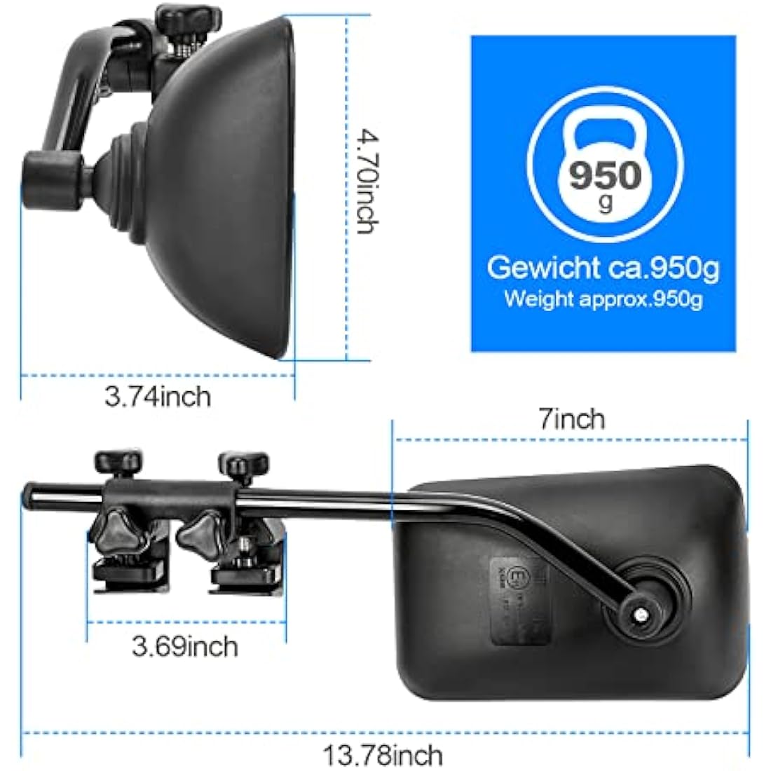 SUPAREE Car Towing Mirrors Caravan Towing Mirrors Caravan mirrors for Cars Wing Mirror Extensions for caravan towing with Clamps Safe Universal Pair