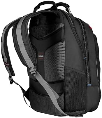 WENGER Carbon Rucksack, Notebook bis 17 Zoll, Organizer, Damen Herren, Büro Business Uni, Schwarz