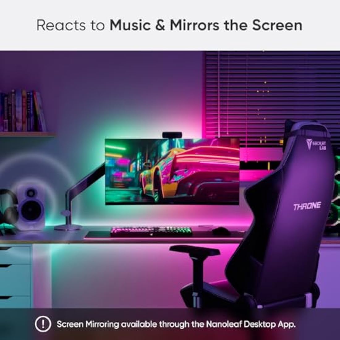 Nanoleaf Matter Wi-Fi 5M Gradient LED Light Strip - 300 RGB IC Addressable LEDs, Music & Screen Sync, Trimmable Strips, Smart App & Voice Control (Works with Alexa Apple Google), Bedroom Gaming Decor