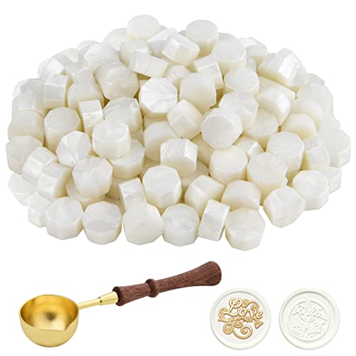 ASTARON 300 Pcs Sealing Wax Beads, Lots of Colors Options for Wax Seal Stamp, Octagon Wax Seal Kit with 1 Wax Melting Spoon, Perfect for Invitations Cards Envelopes Wine Packages Gift Wrapping
