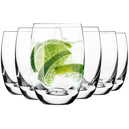 KROSNO Water Juice Tumbler Drinking Glasses | Set of 6 | 360 ML | Elite Collection | Crystal Glass | Perfect for Home, Restaurants and Parties | Dishwasher Safe