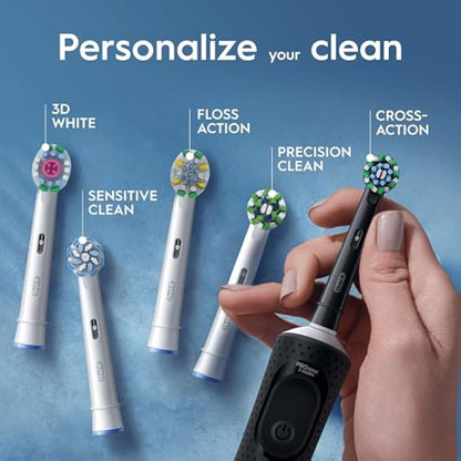Oral-B Vitality Pro Electric Toothbrushes Adults, Oral B Electric Toothbrush, 1 Handle, 2 Toothbrush Heads, 3 Brushing Modes Including Sensitive Plus, Rechargeable Toothbrush, 2 Pin UK Plug, Blue