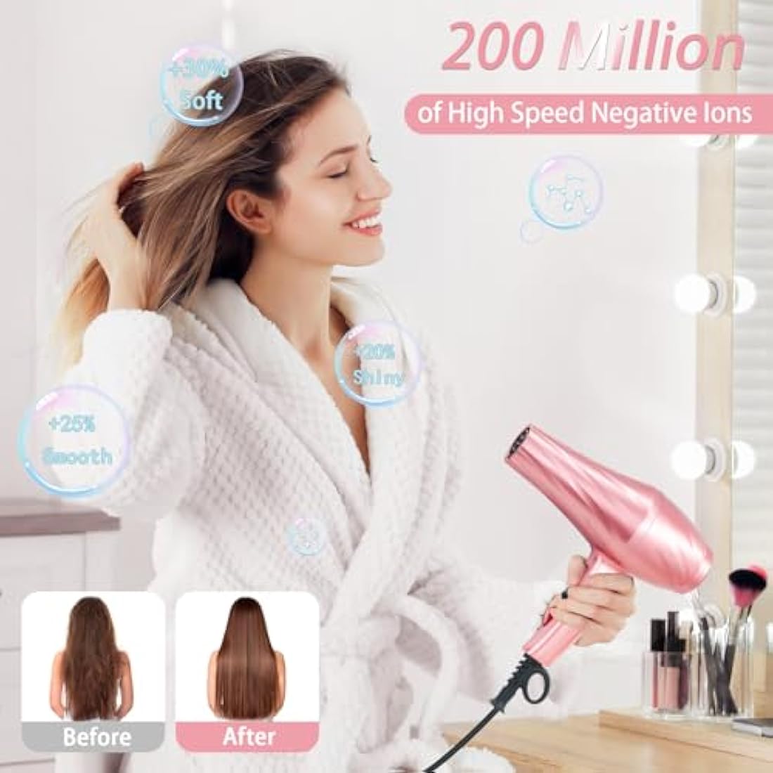 Hair Dryer, Jooayou 3000W Professional Ionic Hairdryers for Women Men, Fast Drying Blow Dryer with Diffuser for Salon Home Travel, Perfect for Gifts