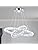Finktonglan Modern Crystal Chandelier LED 19.7 x 11.8 inches Ceiling Pendant Light 2 Rings Adjustable Stainless Steel Lighting Fixtures Dining Room Living Room (Cool White)