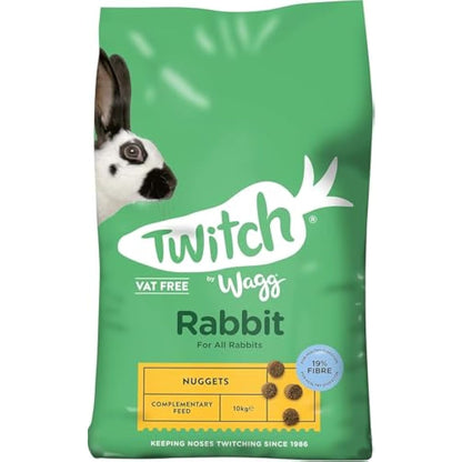 Wagg Twitch Rabbit Food 10kg - Complementary Feed Nuggets