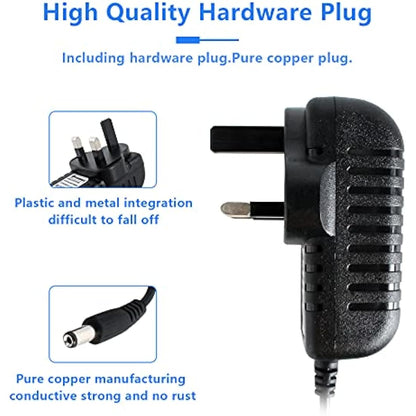 Guitar Effect Pedal Power Supply, Antoble 9V AC Mains Charger Adapter for Boss PSA-240 PSA-230 ACR-240
