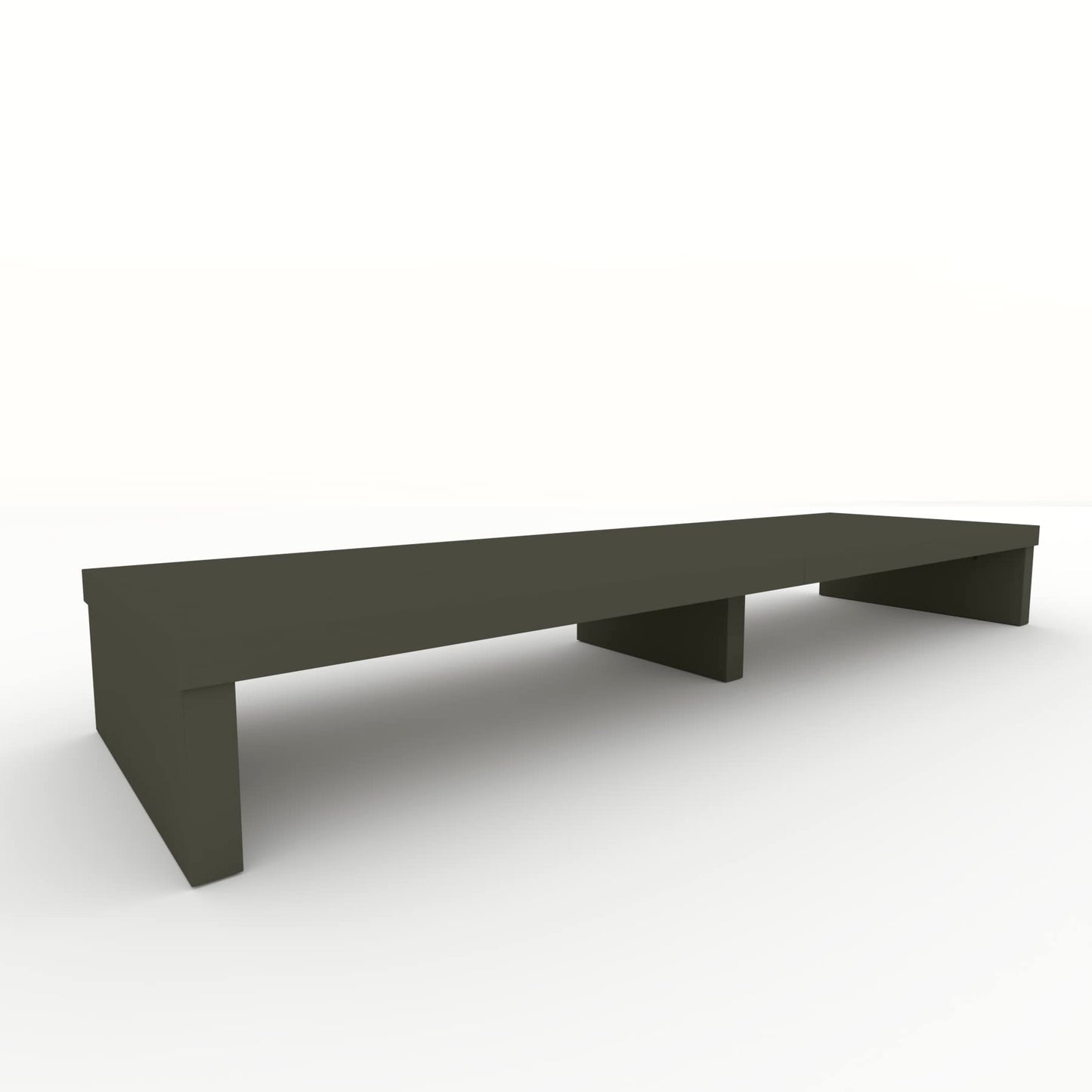 Henor Wooden Double TV Riser 120 x 35 x 15 cm Graphite Matte Support + 100 kg.