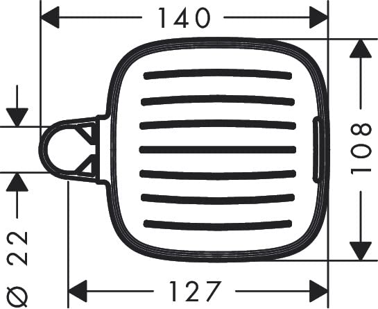 Hansgrohe Plastic Soap Dish for Shower Rod Softcube Soap Dish 26519000, Chrome-plated, Oval, 1 piece, 0.06 kg, Adjustable