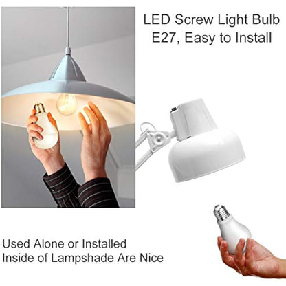 Awenia LED Light Bulb E27 Daylight Natural White A65 Edison Screw,20W 2452 lumens 4000K=150W Incandescent Bulb Golf Ball, Pack of 4