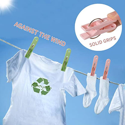 Clothes Pegs For Washing Line Pack of 48，Strong Grip Laundry Pegs for Windproof Supplies ，Rust Resistant pegs with bag for Home and Garden