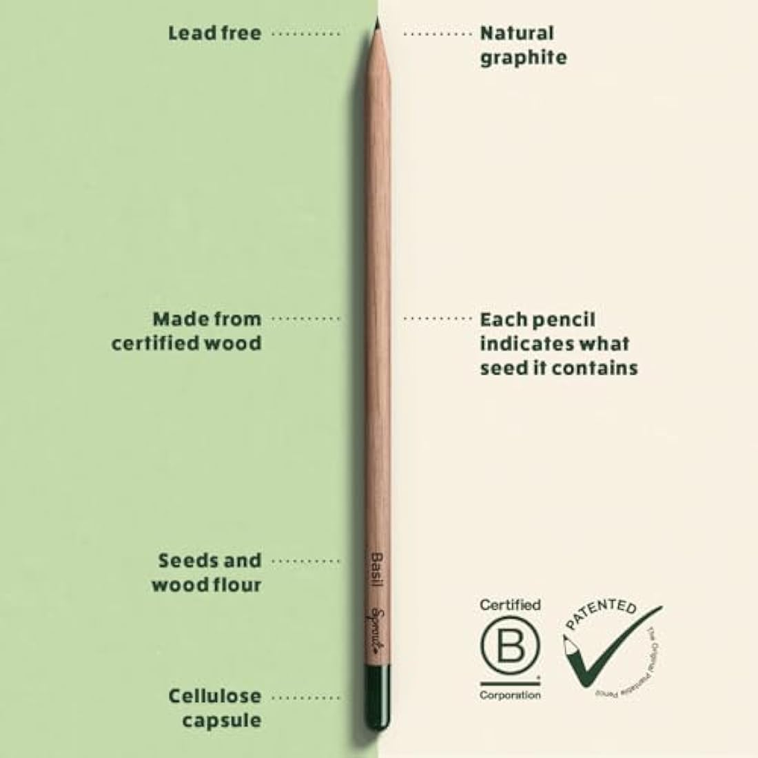 SproutWorld Wood-Cased Pencils | Teacher's Edition | #2 HB Pre-Sharpened Graphite Plantable Wooden Pencils with flower, Herb & Vegetable Seeds | Gift Engraved with Inspirational Quotes | 32 Pack