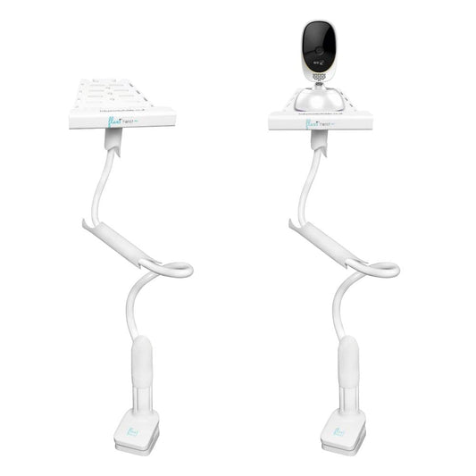 flexi Twist Pro | Universal Baby Monitor Holder Shelf | Secure with Straps & Clamp| No Drilling Required | Flexible Baby Camera Mount | Baby Monitor