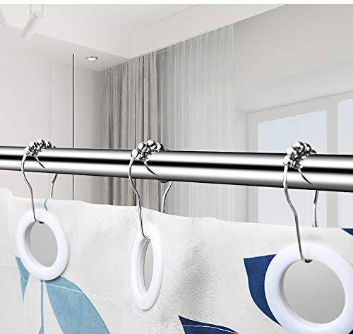 Shower Curtain Hooks,Curtain Hooks Rings for shower curtain (14 Pack)