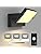 Klighten 24W Dimmable Wall Light LED Outdoor Indoor, APP Control Waterproof IP65 Adjustable Wall Lamp Aluminum, Modern Outside Light Mains Powered for Entrance Garden Hallway, Black, 3000K-6000K