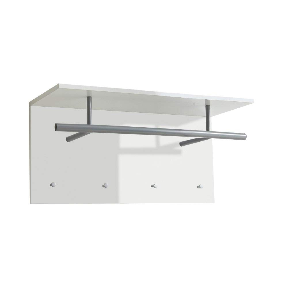 FMD "SPOT UP Wall Mounted Wardrobe, Wood, High Gloss White