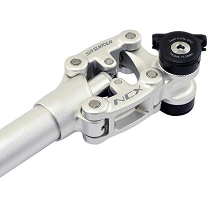 SR Suntour SP12 NCX Suspension Seat Post, Silver, 31.6x400mm, Mountain Bike, Internal Coil w/ Preload Adjust