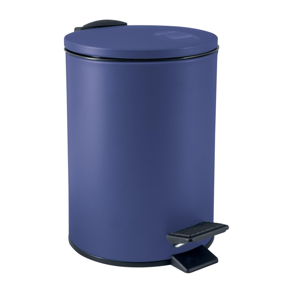 Spirella Adelar Bin 3 Litres Stainless Steel with Automatic Close and Inner Bucket, Soft Close, Matte, Dark Blue
