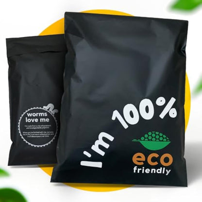 Simplelifeco UK Eco Friendly Compostable Mailing Bags (Small: 9 x 12”, Pack of 10) - Compostable Mailers - Postage Bags - Eco Friendly Packaging