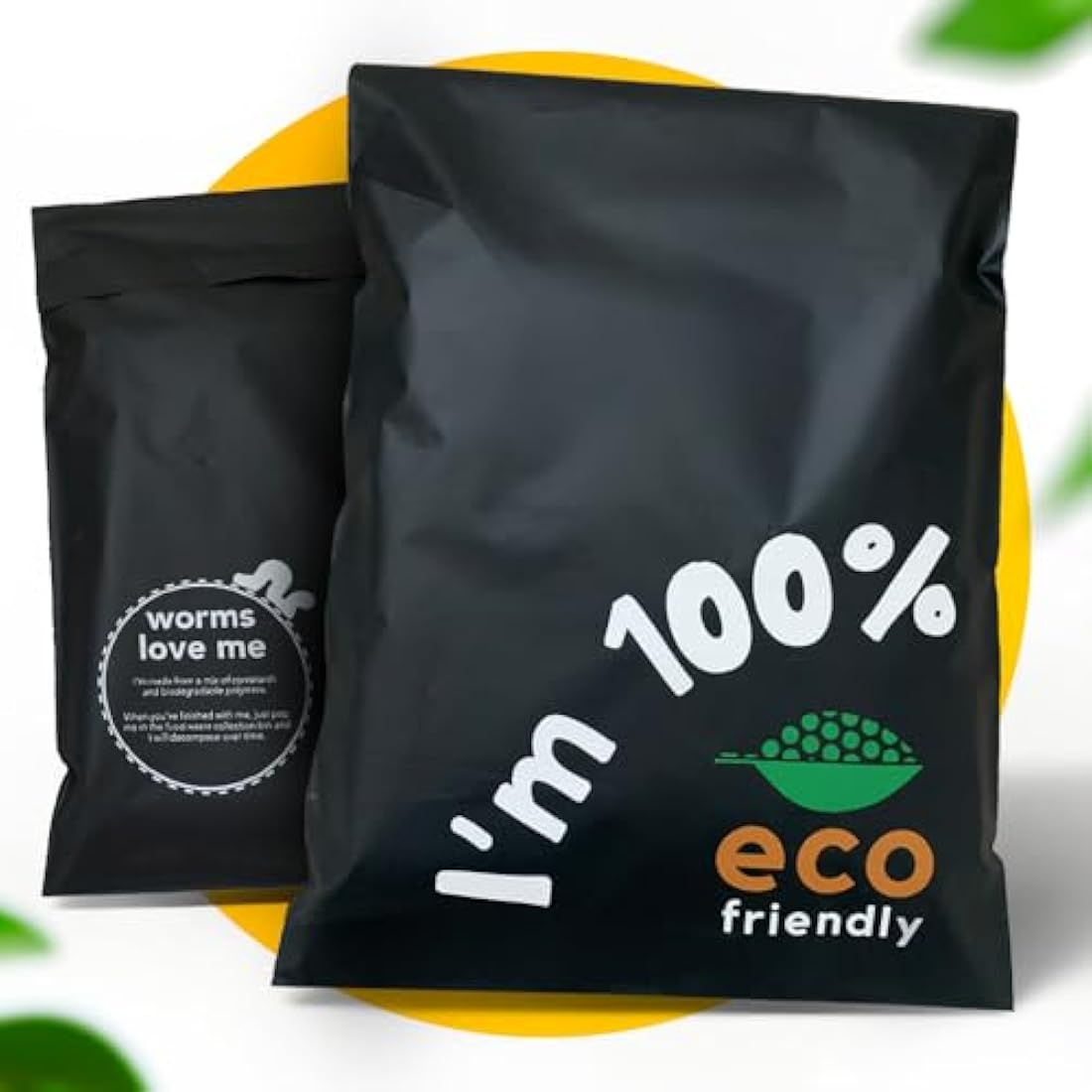 Simplelifeco UK Eco Friendly Compostable Mailing Bags (Medium: 12 x 16”, Pack of 10) - Compostable Mailers - Postage Bags - Eco Friendly Packaging