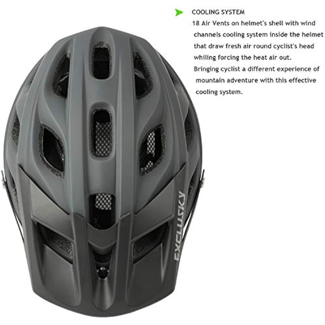 Exclusky Mountain Bike Helmet, MTB Helmet Adult Lightweight Breathable Mens Bike Helmet Cycling Mountain & Road Bicycle Helmets for Men Women