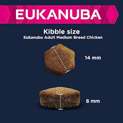 Eukanuba Complete Dry Dog Food for Adult Medium Breeds with Fresh Chicken 15 kg