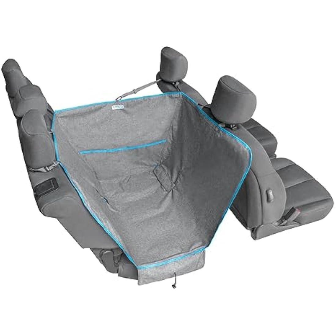 Kurgo Heather Half Hammock, Dog Car Seat Protector, Waterproof & Stain-Resistant, Secure Fit, Charcoal Grey