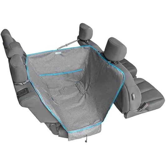 Kurgo Heather Half Hammock, Dog Car Seat Protector, Waterproof & Stain-Resistant, Secure Fit, Charcoal Grey