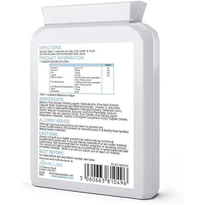 MacuBoost All-in-ONE AREDS 2 Plus Formula 60 Days Supply - Lutein, Zeaxanthin, Bilberry, Pine Bark - Support Normal Eyes and Macular Health