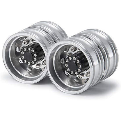 AXspeed Pack of 4 Metal Rear Wheel Rims for 1/14 RC Tamiya Tractor Climbing Trailer