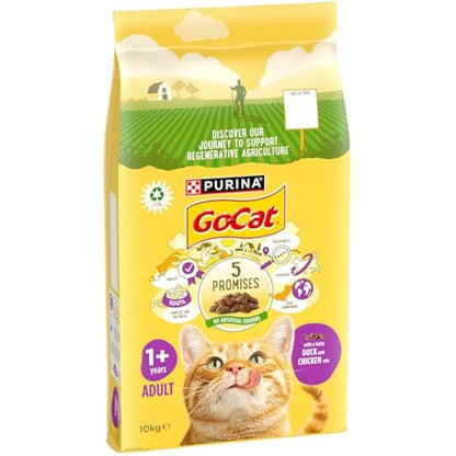 GO-CAT Adult Chicken and Duck Dry Cat Food 10kg