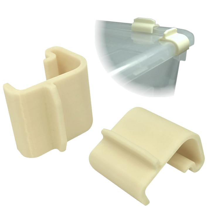 Locking Clips for IKEA Samla Box Boxes Rounded Compatible with Ikea-Samla Clips ... (Pack of 4, 55L/130L)
