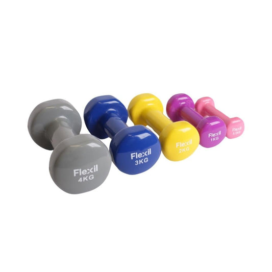 Vinyl Dumbbell Weights | Set Of Hand Weights | Home Gym Equipment | Comfortable grip (4, Kilograms)