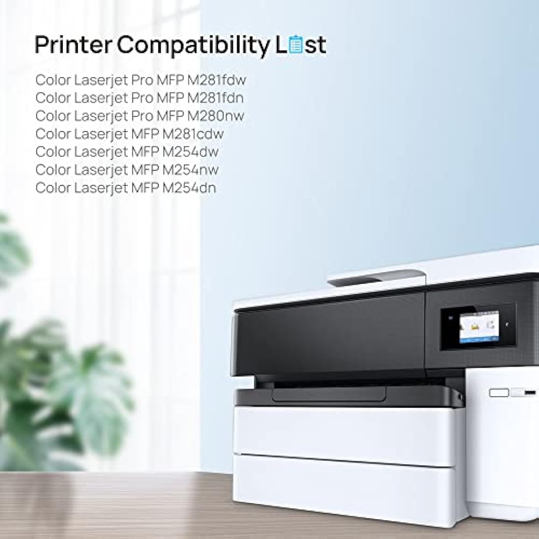 HALLOLUX 203X Toner Cartridge Replacement for HP CF540X CF541X CF542X CF543X Compatible for Color Laserjet Pro MFP M254dw M254dnM254nw M280nw M281fdn M281fdw M281cdw(Black Cyan Magenta Yellow,4 Pack)