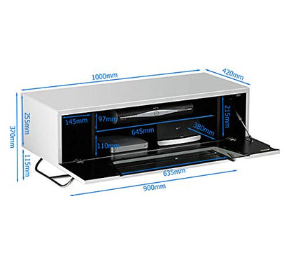 Alphason Chromium 2 1000 TV Cabinet - Black