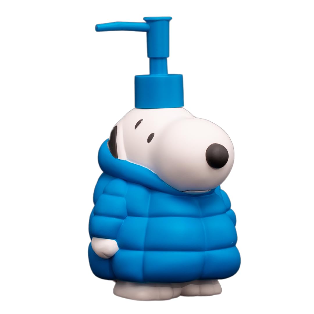 Franco Soap Lotion, Resin, Blue-Snoopy Puffer Coat Pump Dispenser