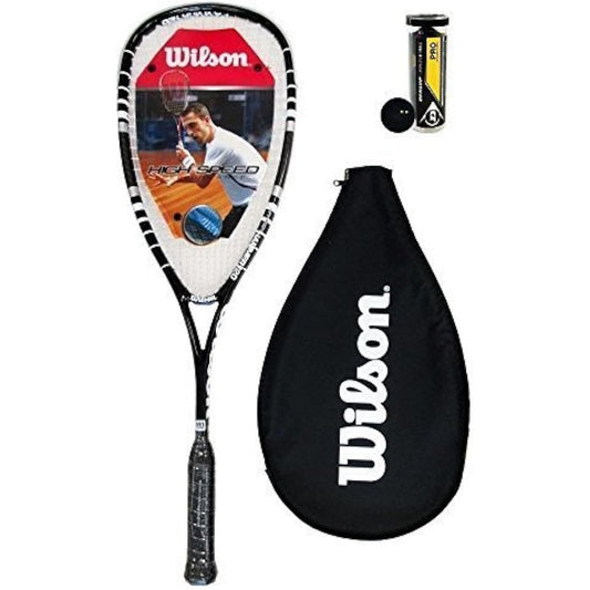 Wilson Hyper Hammer 120 PH Squash Racket + 3 Dunlop Squash Balls