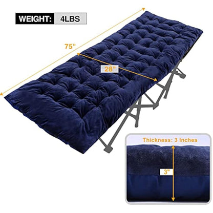 REDCAMP XL Mattress for Camping Bed, 190x75cm Soft Comfortable Cotton Thick Sleeping Mattress Pad