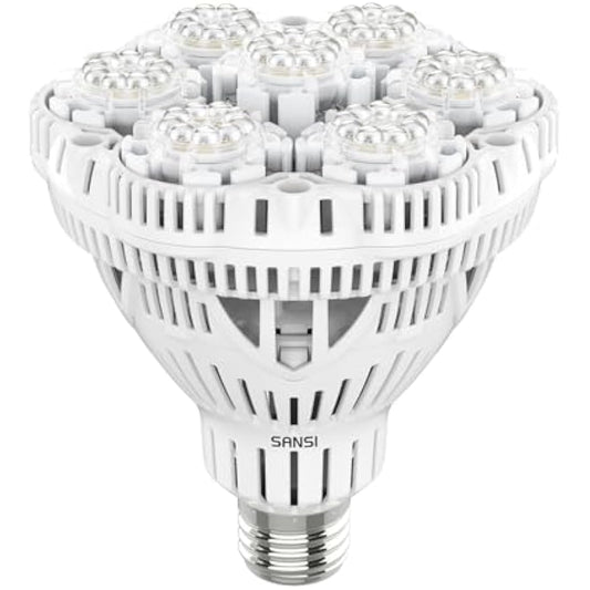 SANSI 36W LED Grow Light for Indoor Plants, 400W Equivalent Full Spectrum E27 Plant Grow Light Bulb for Seedlings Vegs Flowers Hydroponics (PPF: 65 μmol/s, 60° Beam Angle, Veg Cover: 2x4 Sq Ft)
